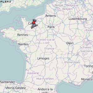 Flers Karte Frankreich