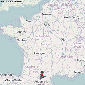 Saint-Girons Karte Frankreich
