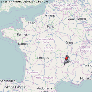 Saint-Maurice-de-Lignon Karte Frankreich