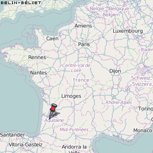 Belin-Béliet Karte Frankreich
