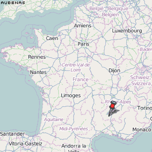 Aubenas Karte Frankreich