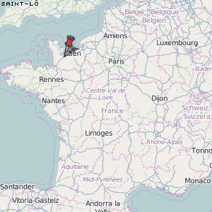 Saint-Lô Karte Frankreich