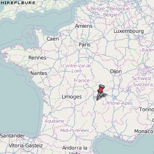Mirefleurs Karte Frankreich