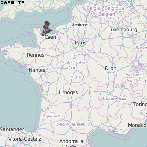 Carentan Karte Frankreich