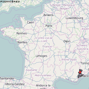 Figanières Karte Frankreich