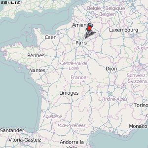Senlis Karte Frankreich