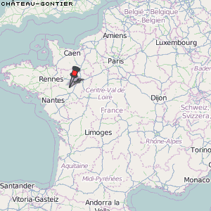 Château-Gontier Karte Frankreich