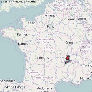 Saint-Pal-de-Mons Karte Frankreich