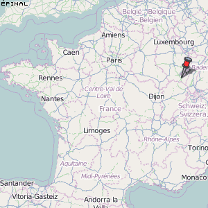 Épinal Karte Frankreich