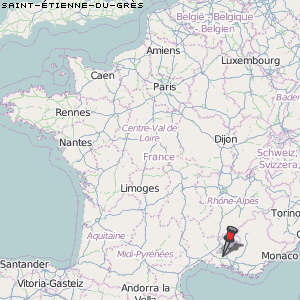 Saint-Étienne-du-Grès Karte Frankreich