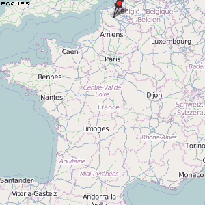 Ecques Karte Frankreich