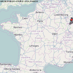 Griesheim-près-Molsheim Karte Frankreich