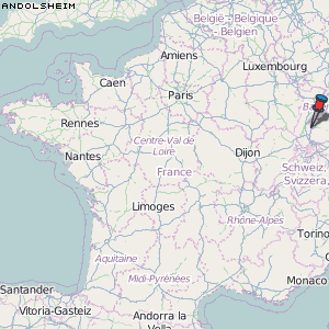 Andolsheim Karte Frankreich