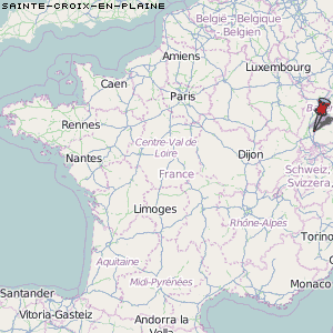 Sainte-Croix-en-Plaine Karte Frankreich