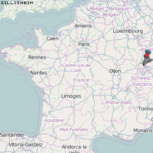 Zillisheim Karte Frankreich