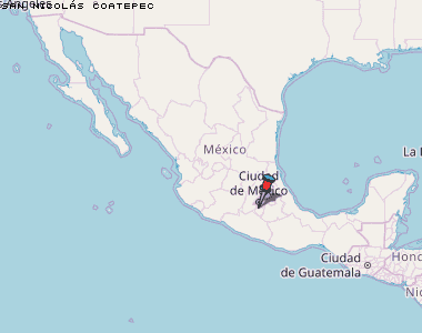 San Nicolás Coatepec Karte Mexiko