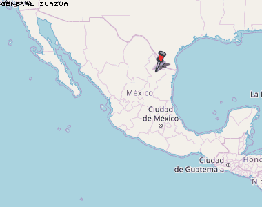 General Zuazua Karte Mexiko