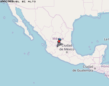 San Miguel el Alto Karte Mexiko