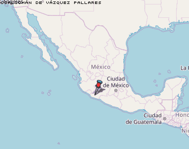 Coalcomán de Vázquez Pallares Karte Mexiko