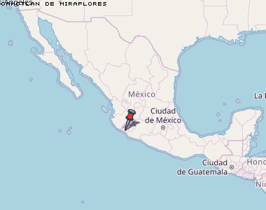 Camotlan de Miraflores Karte Mexiko