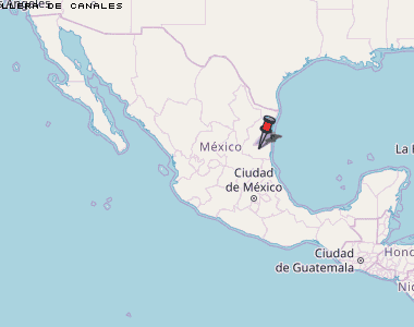 Llera de Canales Karte Mexiko