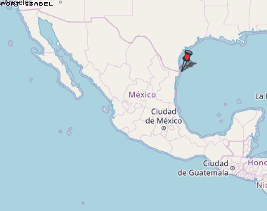 Port Isabel Karte Mexiko