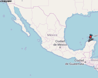 Chelem Karte Mexiko