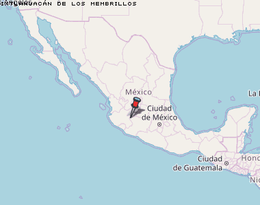 Ixtlahuacán de los Membrillos Karte Mexiko