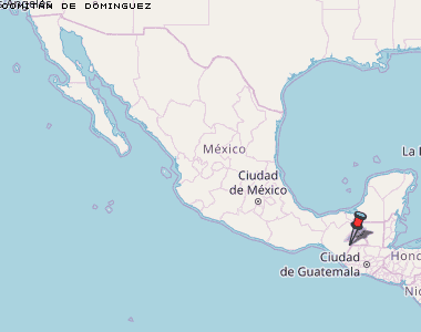 Comitán de Dominguez Karte Mexiko