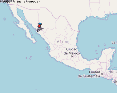 Higuera de Zaragoza Karte Mexiko