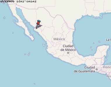 Gustavo Díaz Ordaz Karte Mexiko