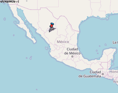 Guanaceví Karte Mexiko