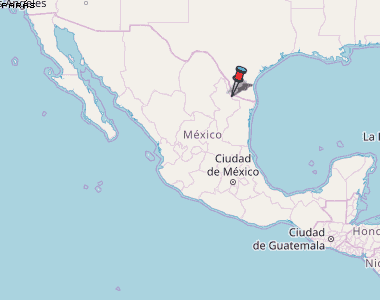 Karte von Parás :: Mexiko Breiten- und Längengrad : Kostenlose Karten