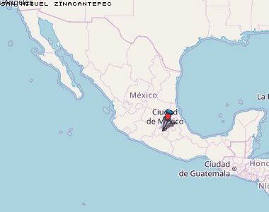 San Miguel Zinacantepec Karte Mexiko