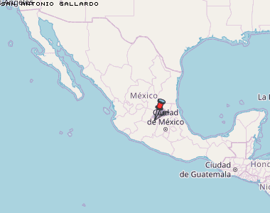 San Antonio Gallardo Karte Mexiko