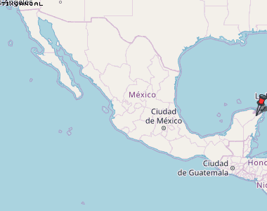 Tixcancal Karte Mexiko