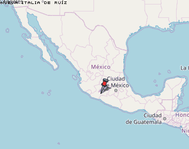 Nueva Italia de Ruíz Karte Mexiko