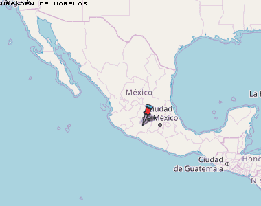 Urandén de Morelos Karte Mexiko
