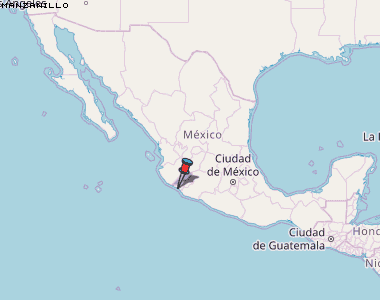 Manzanillo Karte Mexiko