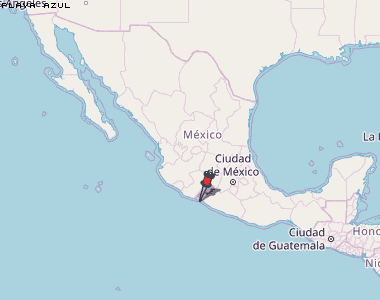 Playa Azul Karte Mexiko