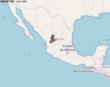 Mesa de Nayar Karte Mexiko