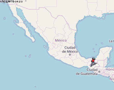 Villa Corzo Karte Mexiko