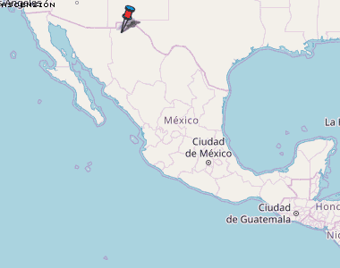 Ascensión Karte Mexiko