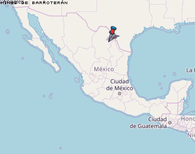 Minas de Barroterán Karte Mexiko