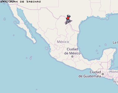 San Juan de Sabinas Karte Mexiko