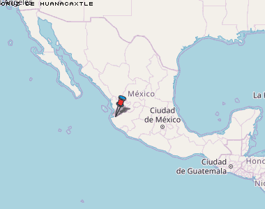 Cruz de Huanacaxtle Karte Mexiko