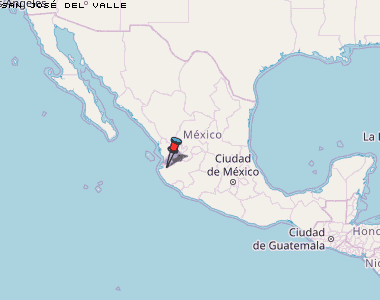 San José del Valle Karte Mexiko
