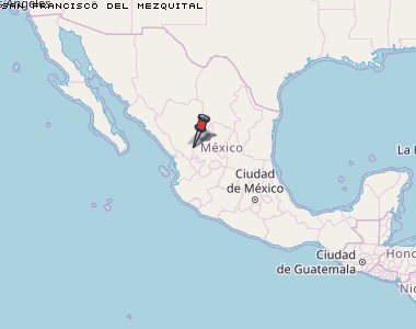 San Francisco del Mezquital Karte Mexiko