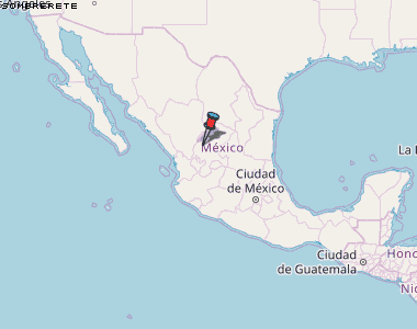 Sombrerete Karte Mexiko