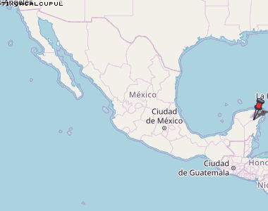 Tixcacalcupul Karte Mexiko